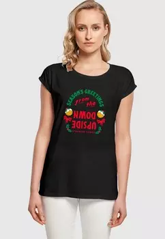 Футболка с принтом STRANGER THINGS UPSIDE DOWN SEASONS GREETINGS ABSOLUTE CULT, черный