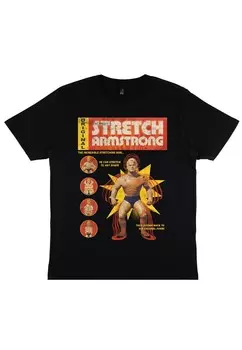 Футболка с принтом STRETCH ARMSTRONG VINTAGE COMIC COVER Henry Tiger, черный