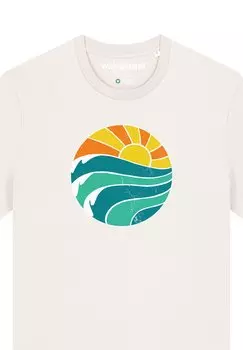 Футболка с принтом SUN watapparel, белый
