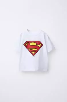 Футболка с принтом super man dc comics ZARA, белый