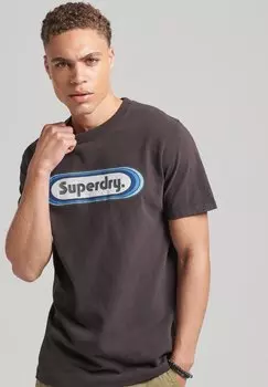Футболка с принтом Superdry, черный