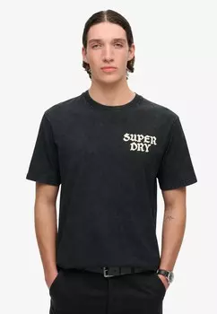 Футболка с принтом Superdry, черный