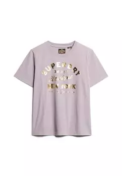 Футболка с принтом Superdry, фиолетовый