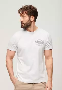 Футболка с принтом Superdry, серый
