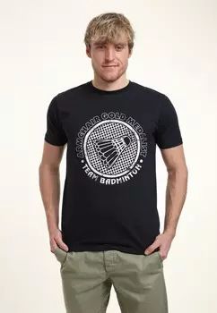 Футболка с принтом TEAM BADMINTON Henry Tiger, темно-синий