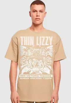 Футболка с принтом THIN LIZZY NEW VICTORIA THEATRE HEAVY Merchcode, бежевый