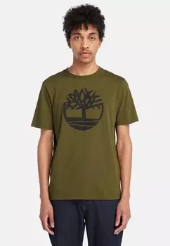Футболка с принтом Timberland, оливковый