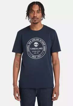 Футболка с принтом Timberland, темно-синий