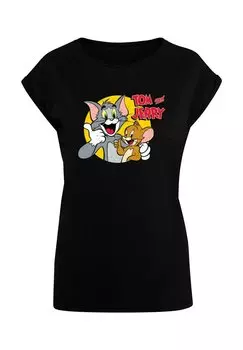 Футболка с принтом TOM AND JERRY THUMBS UP ABSOLUTE CULT, черный