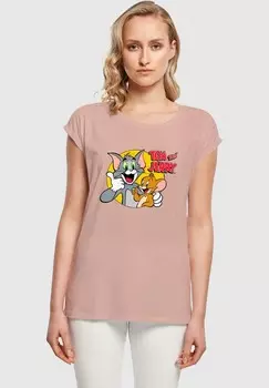 Футболка с принтом TOM AND JERRY THUMBS UP ABSOLUTE CULT, светло-розовый