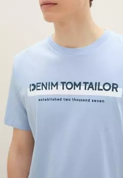 Футболка с принтом TOM TAILOR DENIM, синий