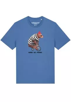 Футболка с принтом TOUR DE FRANZ Watapparel, цвет bright blue