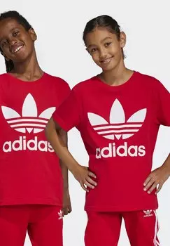 Футболка с принтом TREFOIL adidas Originals, красный