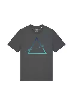 Футболка с принтом TRIANGLE watapparel, антрацит
