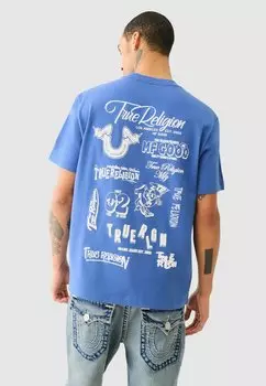 Футболка с принтом True Religion, синий