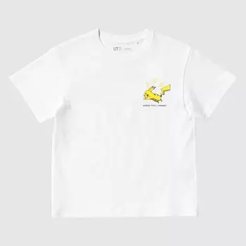 Футболка с принтом UT Pokmon: New Adventure для мальчиков UNIQLO, белый