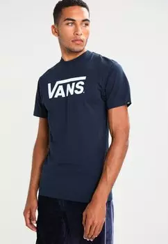 Футболка с принтом Vans, темно-синий