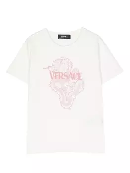 Футболка с принтом Versace Kids, белый