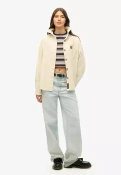Футболка с принтом VINTAGE STRIPE CROP Superdry, синий