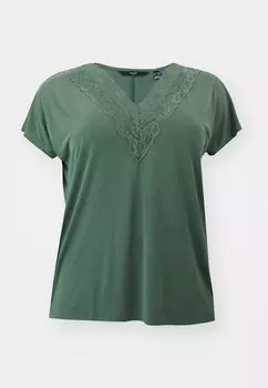 Футболка с принтом VMCFILLI Vero Moda Curve, зеленый