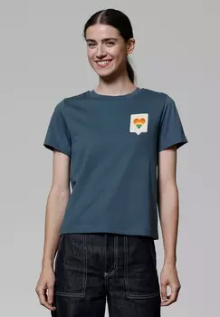 Футболка с принтом VON HERZEN watapparel, синий