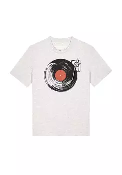 Футболка с принтом watapparel, цвет Mottled Light Grey