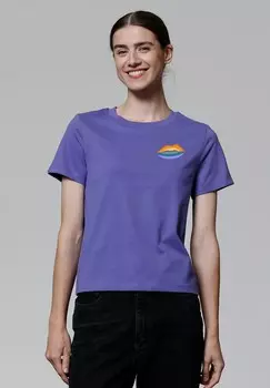 Футболка с принтом watapparel, фиолетовый