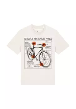 Футболка с принтом watapparel, молочный