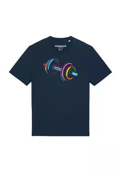 Футболка с принтом watapparel, темно-синий