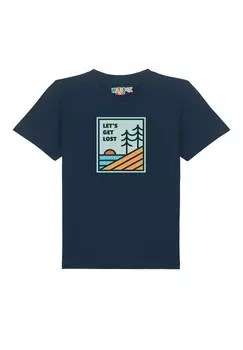 Футболка с принтом watapparel, темно-синий