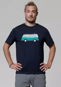 Футболка с принтом watapparel, темно-синий