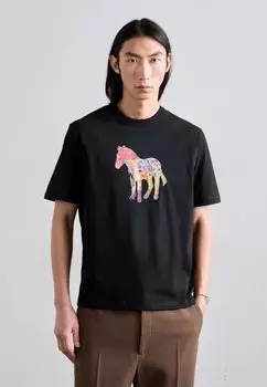 Футболка с принтом ZEBRA PS Paul Smith, черный