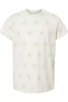 Футболка с принтом звезд от Code Five Youth, цвет natural heather star
