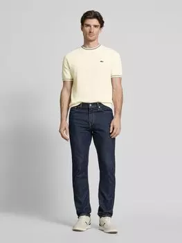 Футболка с ребристыми манжетами Lacoste, кремовый