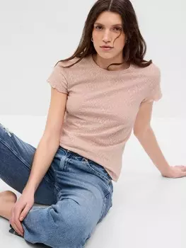 Футболка с рисунком Gap, розовый