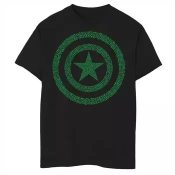 Футболка с рисунком Marvel Clover Shield для мальчиков 8–20 лет Marvel
