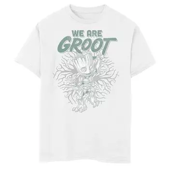 Футболка с рисунком Marvel We Are Groot для мальчиков 8–20 лет, белый