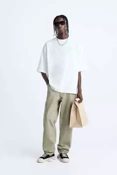 Футболка с текстом Zara, белый