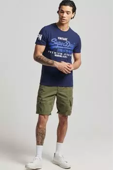 Футболка с винтажным логотипом Superdry, синий