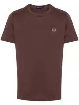 Футболка с вышитым логотипом Fred Perry, коричневый