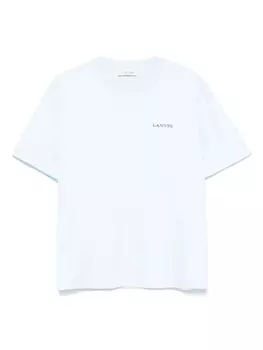 Футболка с вышитым логотипом Lanvin, синий
