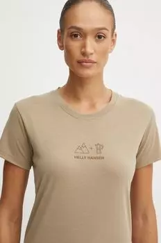 Футболка Skog Helly Hansen, зеленый