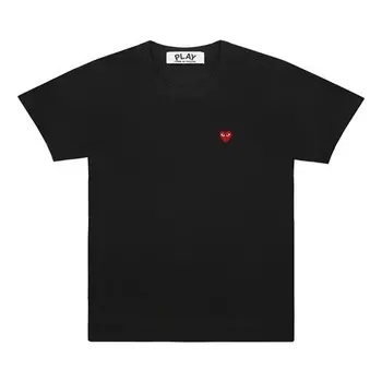 Футболка small heart t-shirt 'black' Comme Des Garcons Play, черный