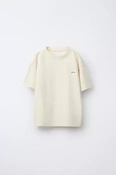 Футболка со слоганом ZARA, экрю