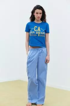 Футболка со слоганом ZARA, синий