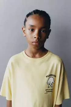 Футболка со слоганом ZARA, желтый