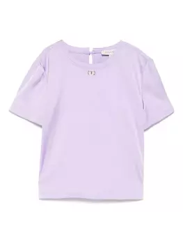 Футболка со вставками TWINSET Kids, фиолетовый