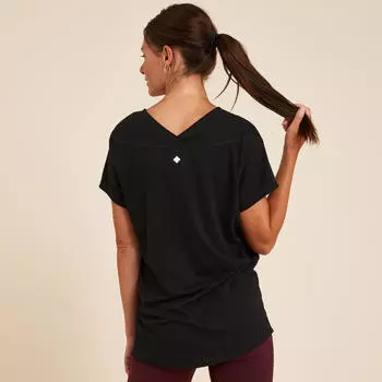 Футболка Soft Yoga Ecodesign женская черная KIMJALY, черный