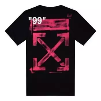 Футболка ss19 graffiti pink arrows short sleeve Off-White, черный