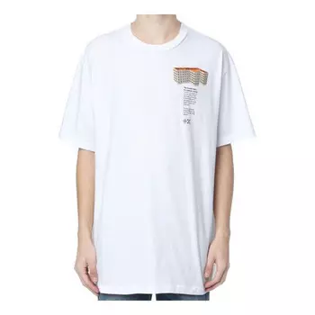 Футболка ss20 rationalism print short-sleeved oversized Off-White, белый